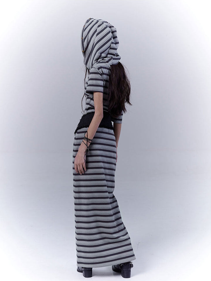 Punk Studded Butterfly Maxi Dress