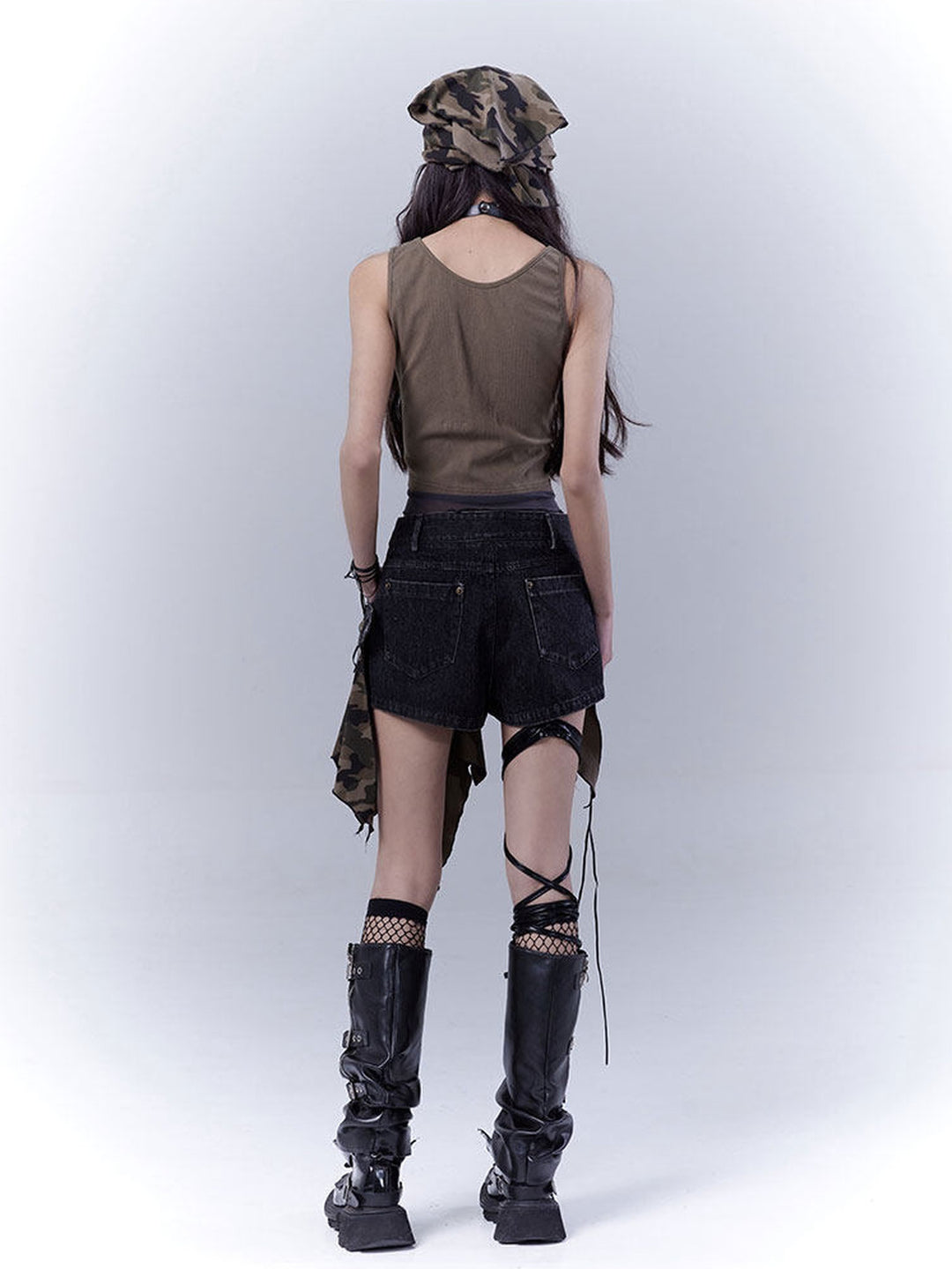 Grunge Asymmetric Layered Tank Top