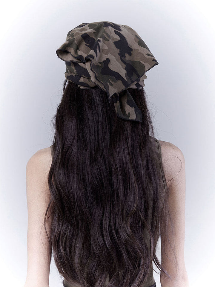 Grunge Studded Camo Bandana
