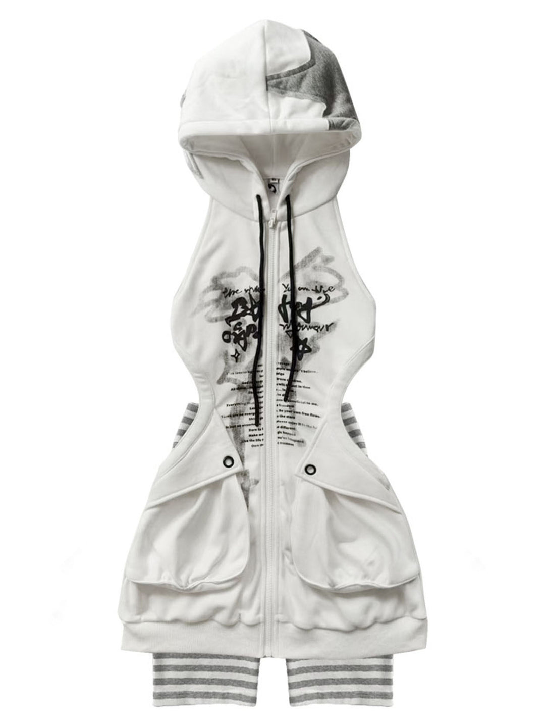 Y2K Cutout Hooded Dress