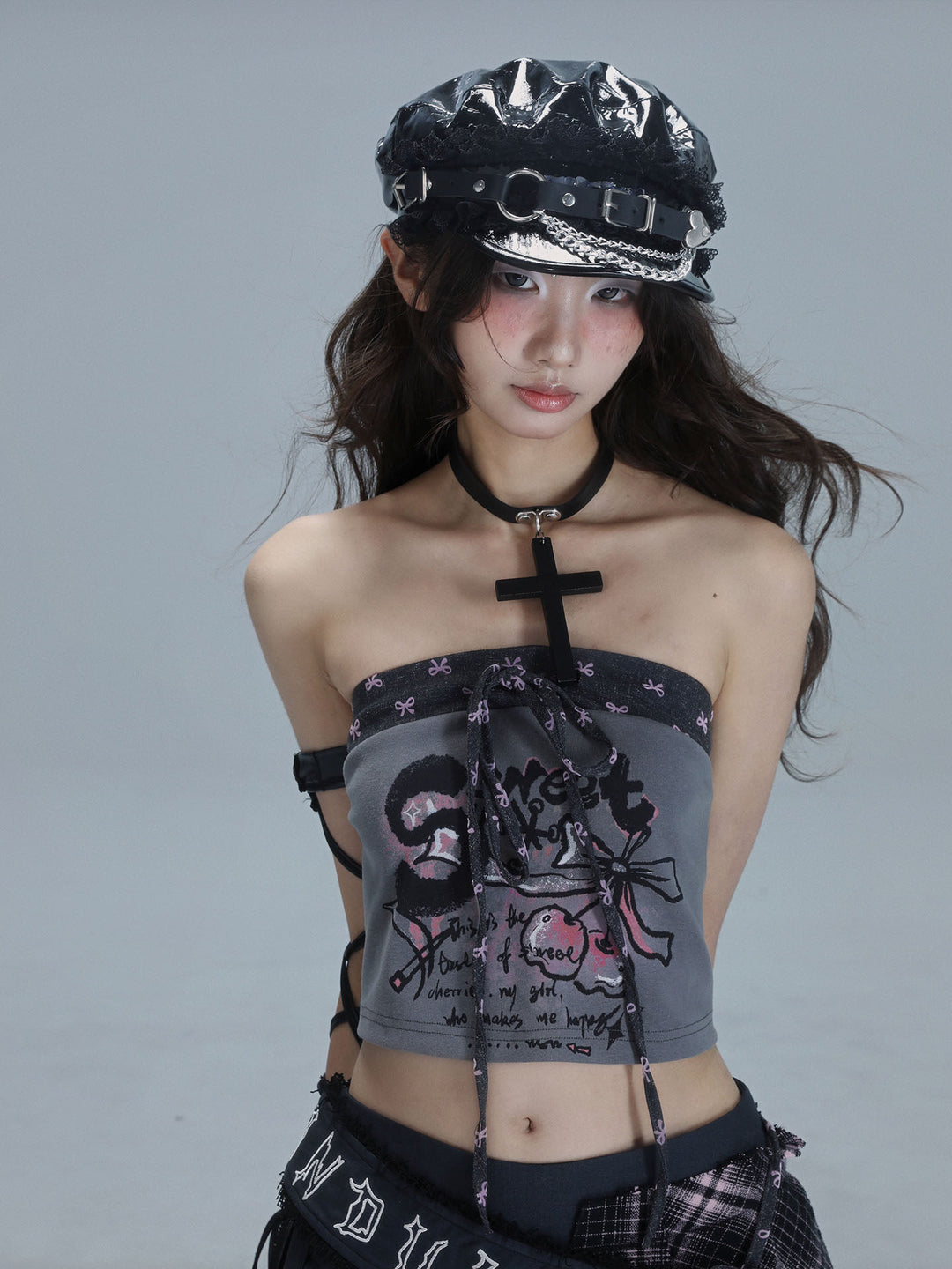 Y2K Cassette Graphic Tube Top