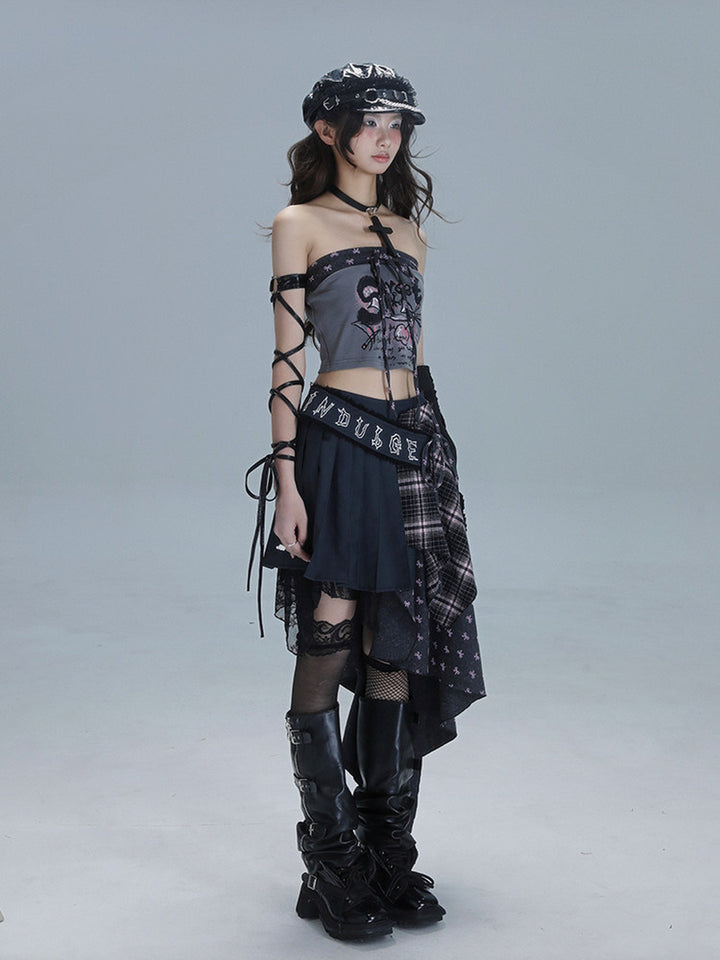 Y2K Cassette Graphic Tube Top