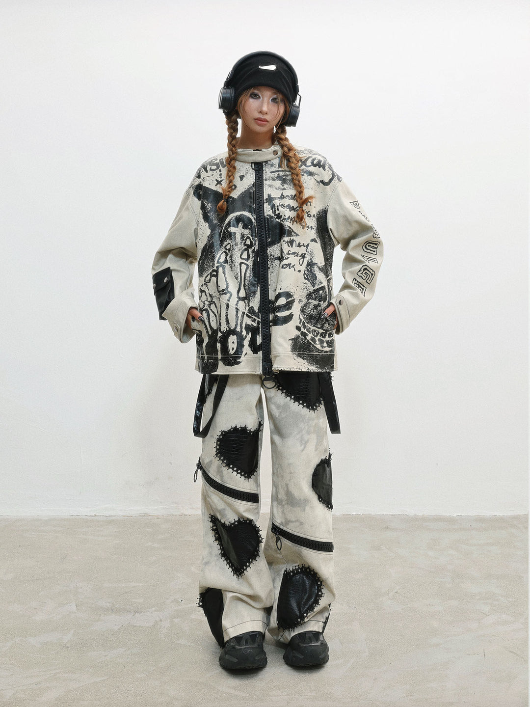 Punk Graffiti Moto Jacket