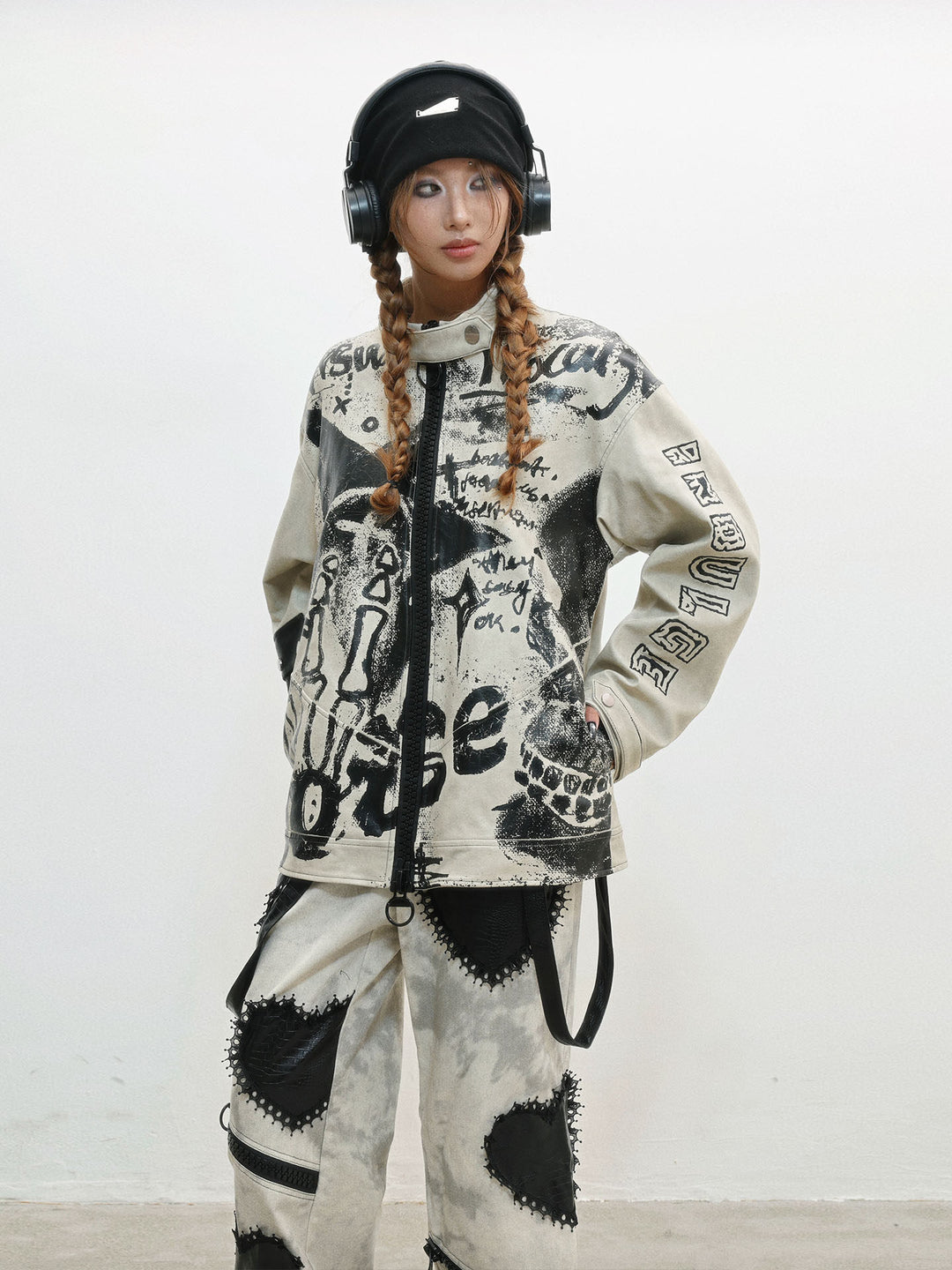 Punk Graffiti Moto Jacket
