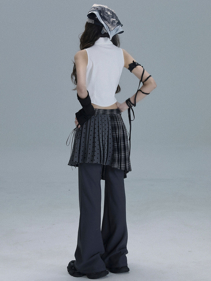 Punk Harness Graphic Crop Shirt