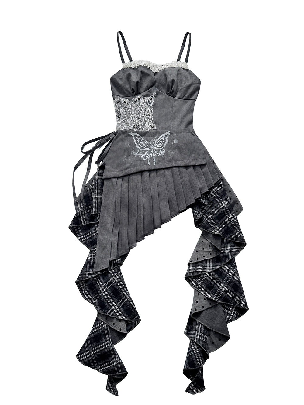 Y2K Butterfly Patchwork Dress