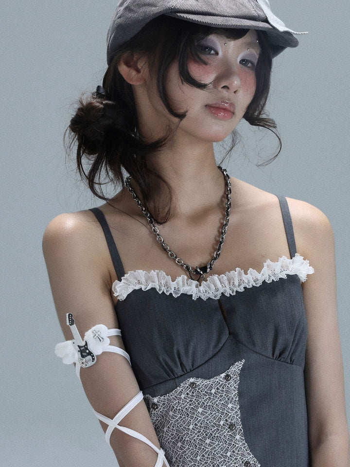 Y2K Butterfly Patchwork Dress
