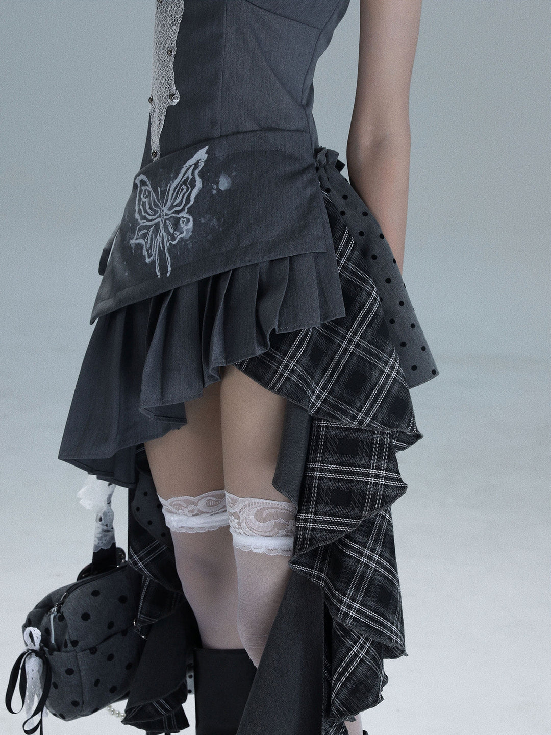 Y2K Butterfly Patchwork Dress