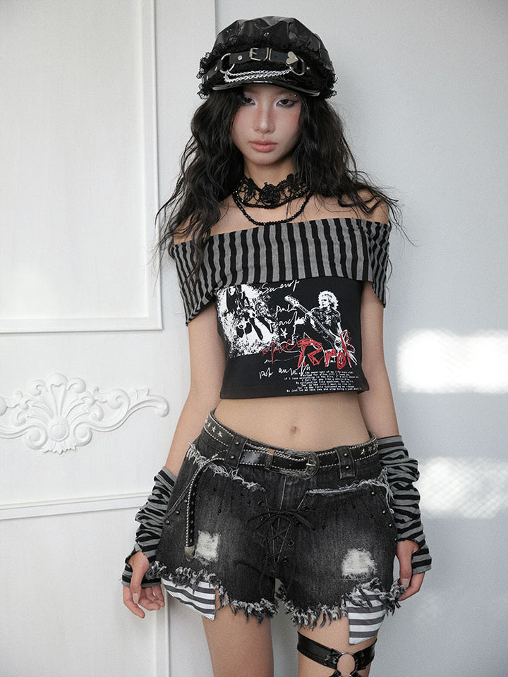 Punk Graphic Crop Top