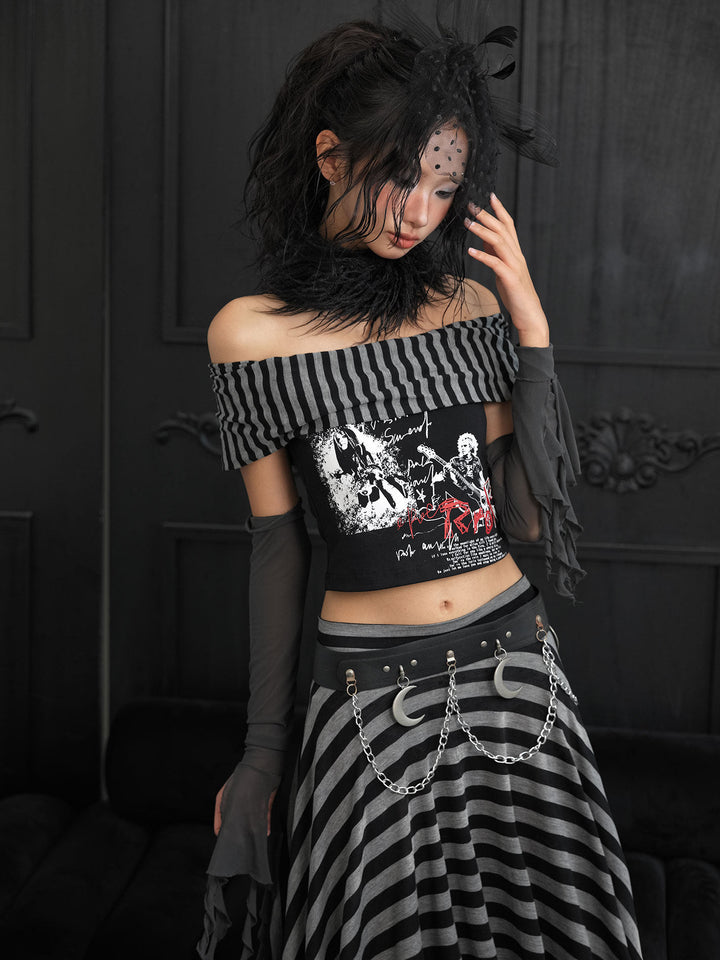 Punk Graphic Crop Top