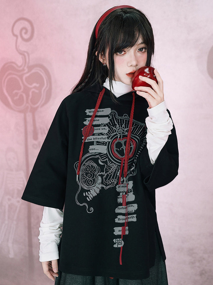 Gothic Forbidden Fruit Graphic Hoodie