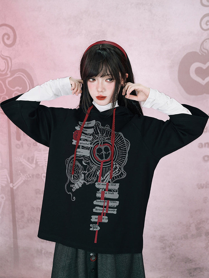 Gothic Forbidden Fruit Graphic Hoodie