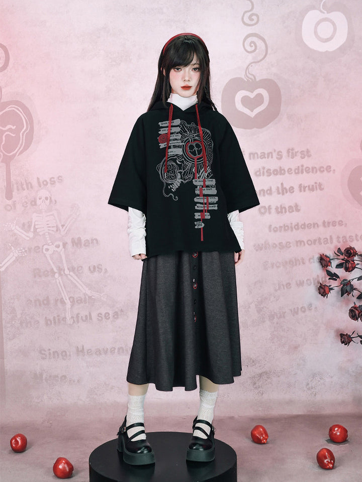 Gothic Forbidden Fruit Graphic Hoodie