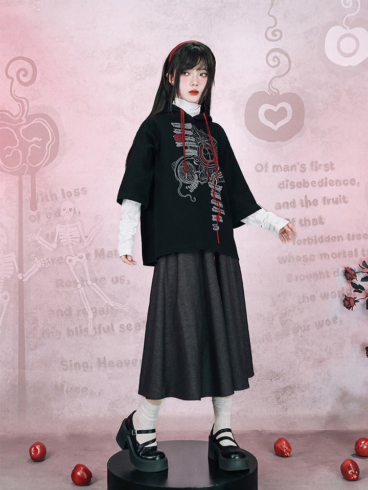 Gothic Forbidden Fruit Graphic Hoodie