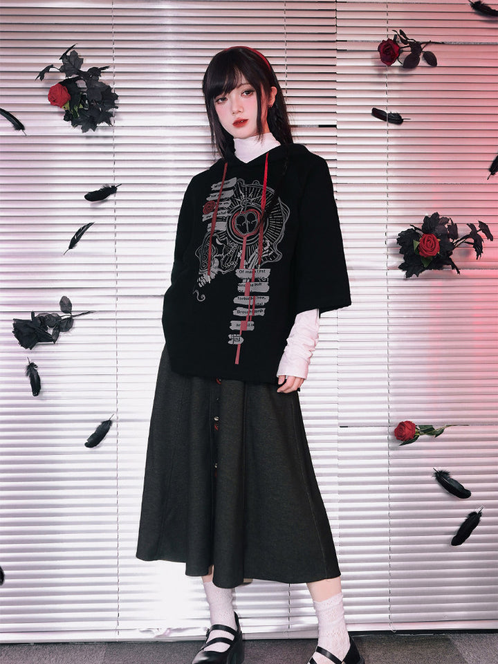 Gothic Forbidden Fruit Graphic Hoodie