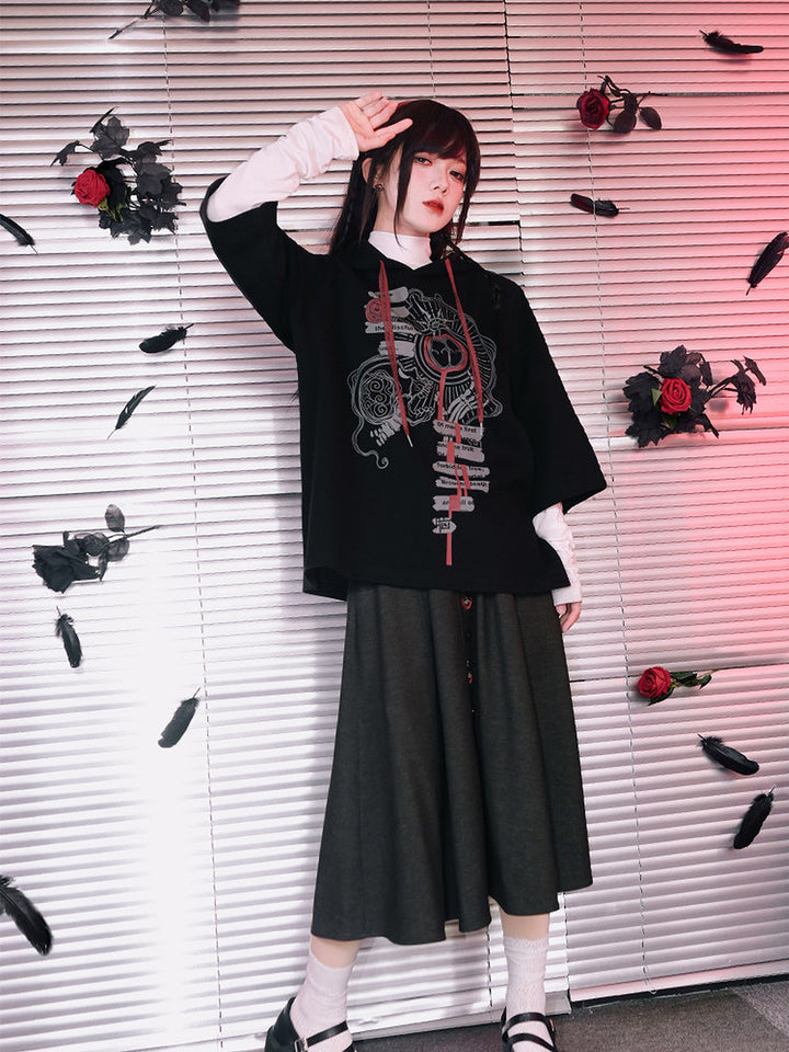 Gothic Forbidden Fruit Graphic Hoodie