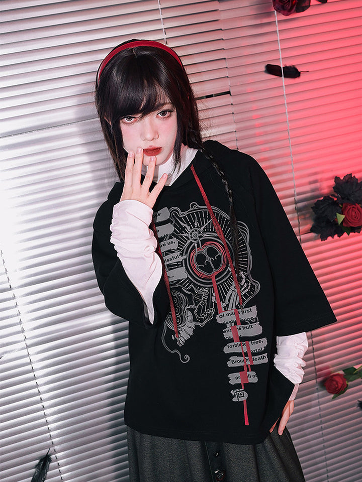 Gothic Forbidden Fruit Graphic Hoodie