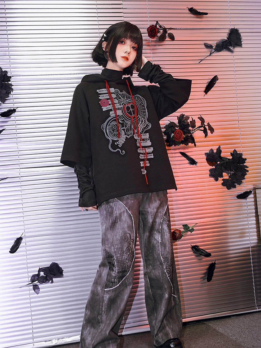 Gothic Forbidden Fruit Graphic Hoodie