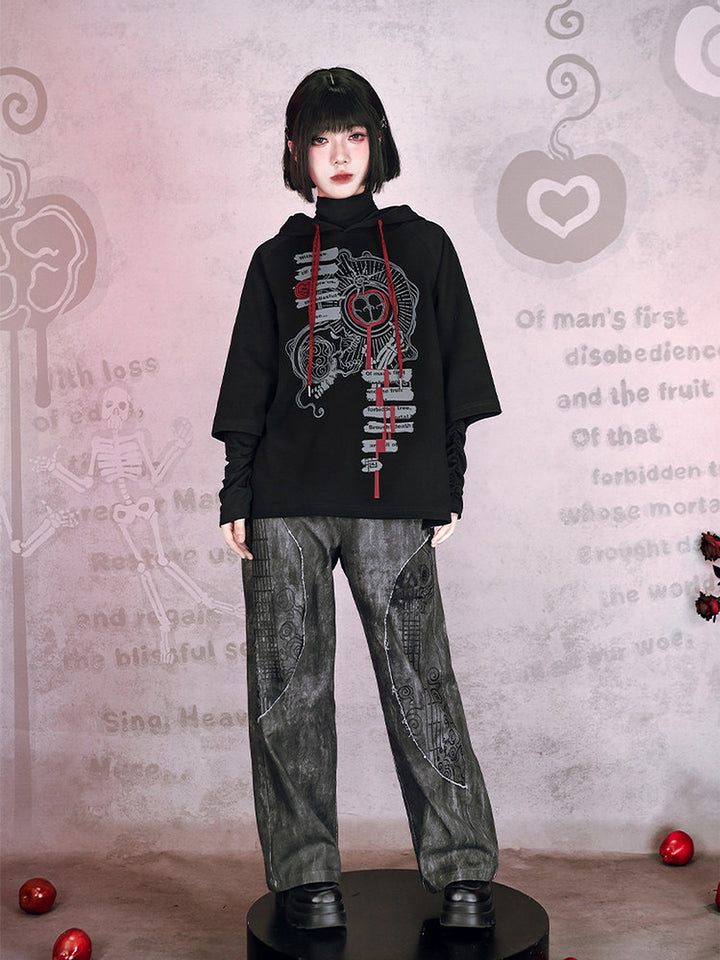 Gothic Forbidden Fruit Graphic Hoodie