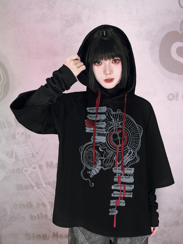 Gothic Forbidden Fruit Graphic Hoodie
