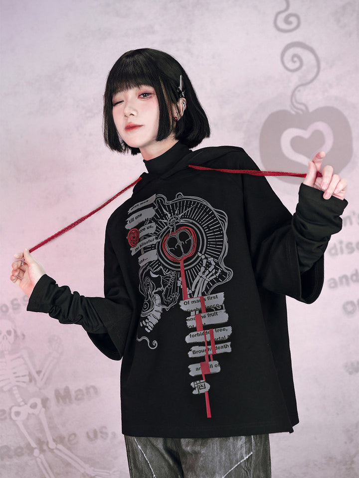 Gothic Forbidden Fruit Graphic Hoodie