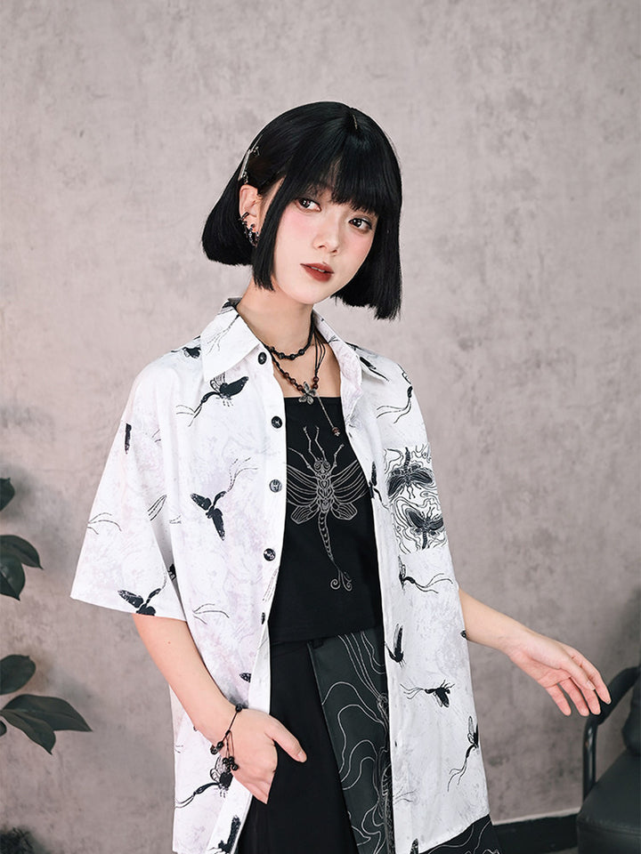 Mayfly Graphic Ring-Strap Cami Top