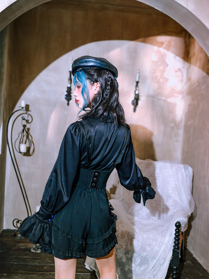 Gothic Ruffle Balloon Sleeve Shirt