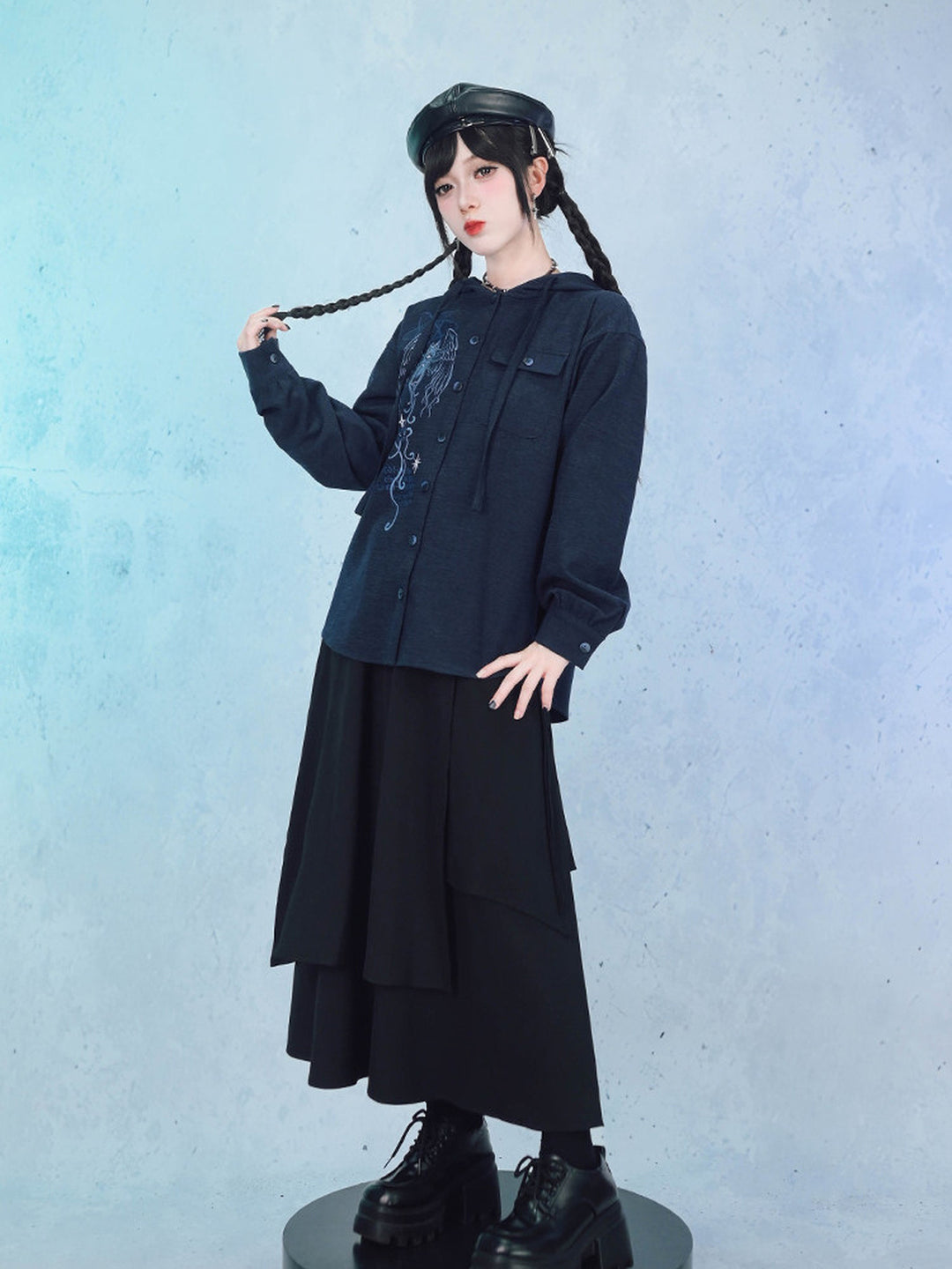 Sea Angel Graphic Hooded Shirt