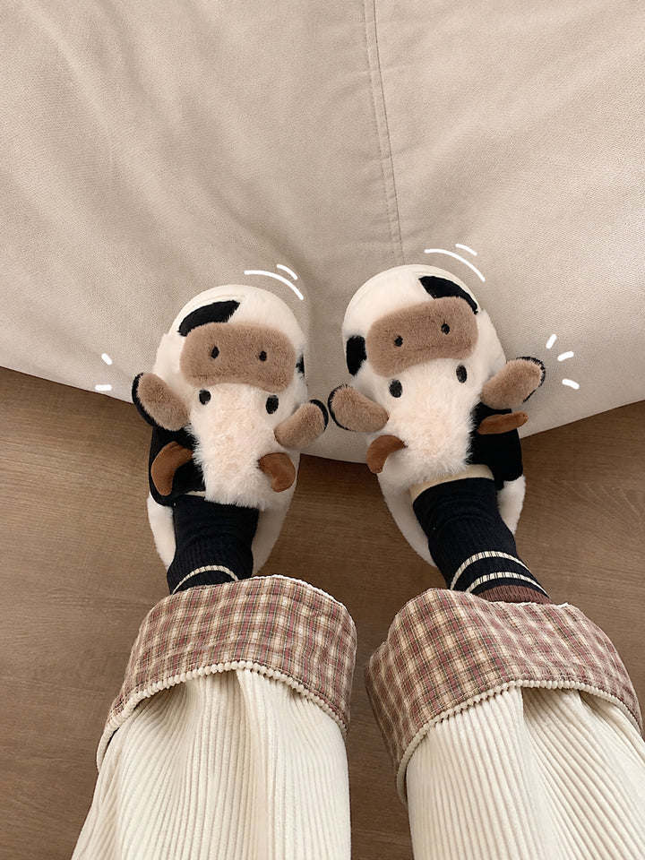 Cartoon Cow Cotton Slippers