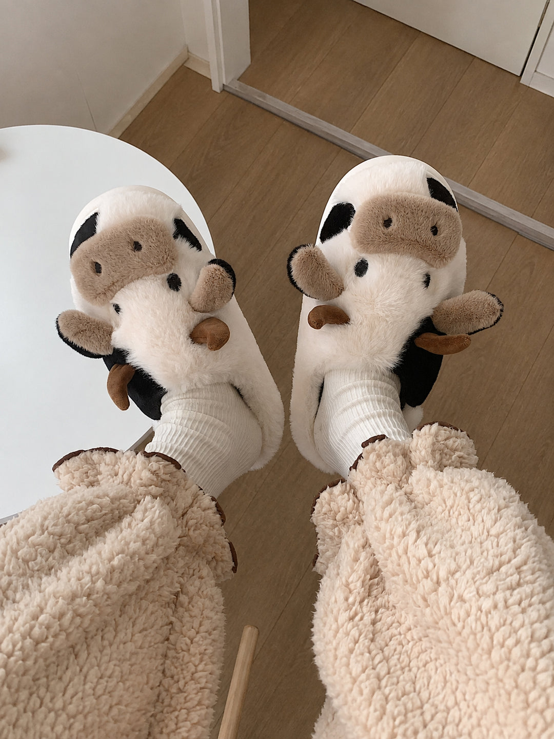 Cartoon Cow Cotton Slippers