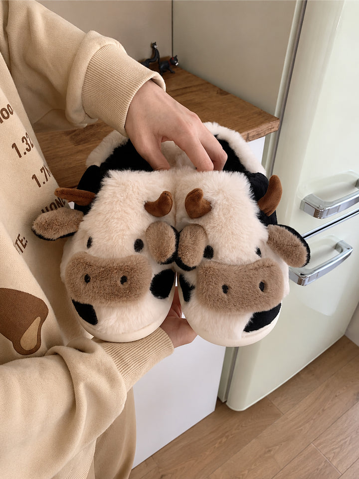 Cartoon Cow Cotton Slippers