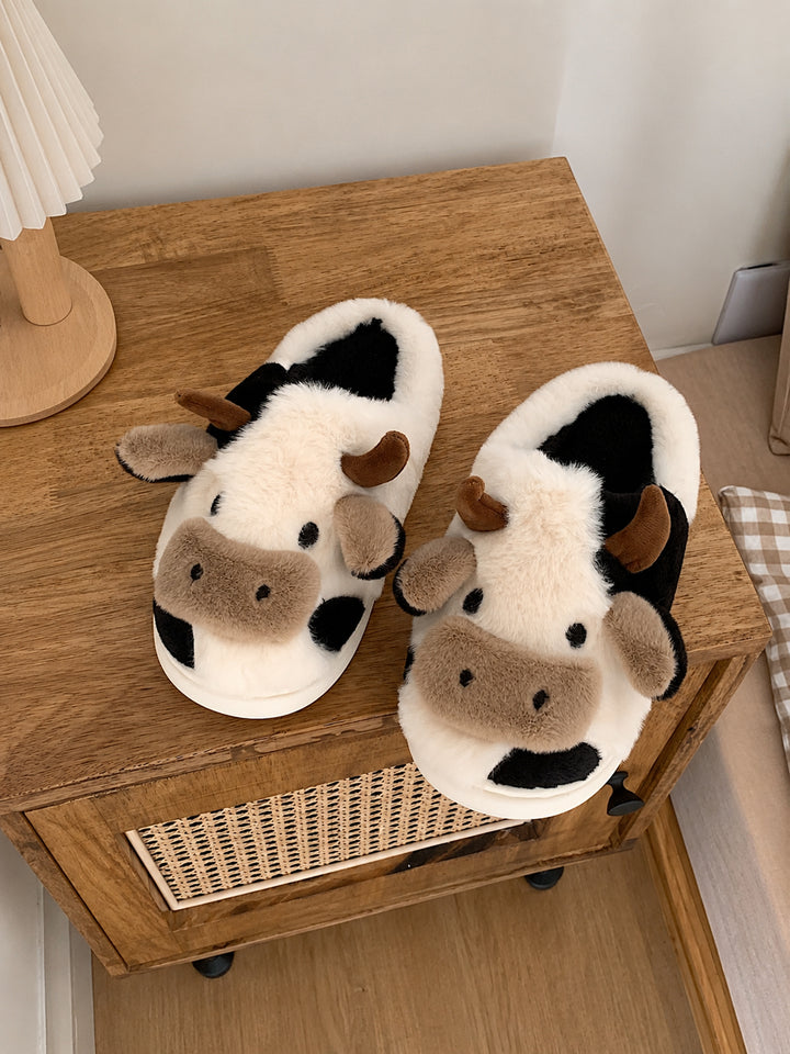 Cartoon Cow Cotton Slippers