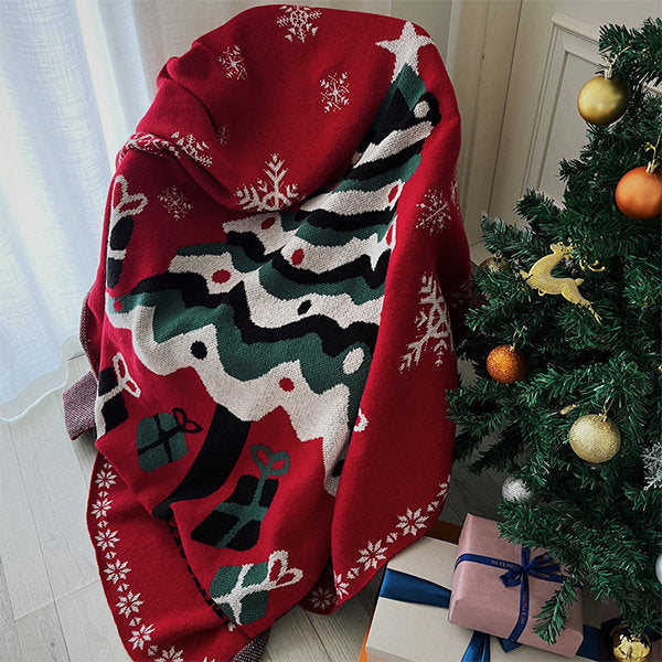 Festive Christmas Atmosphere Blanket