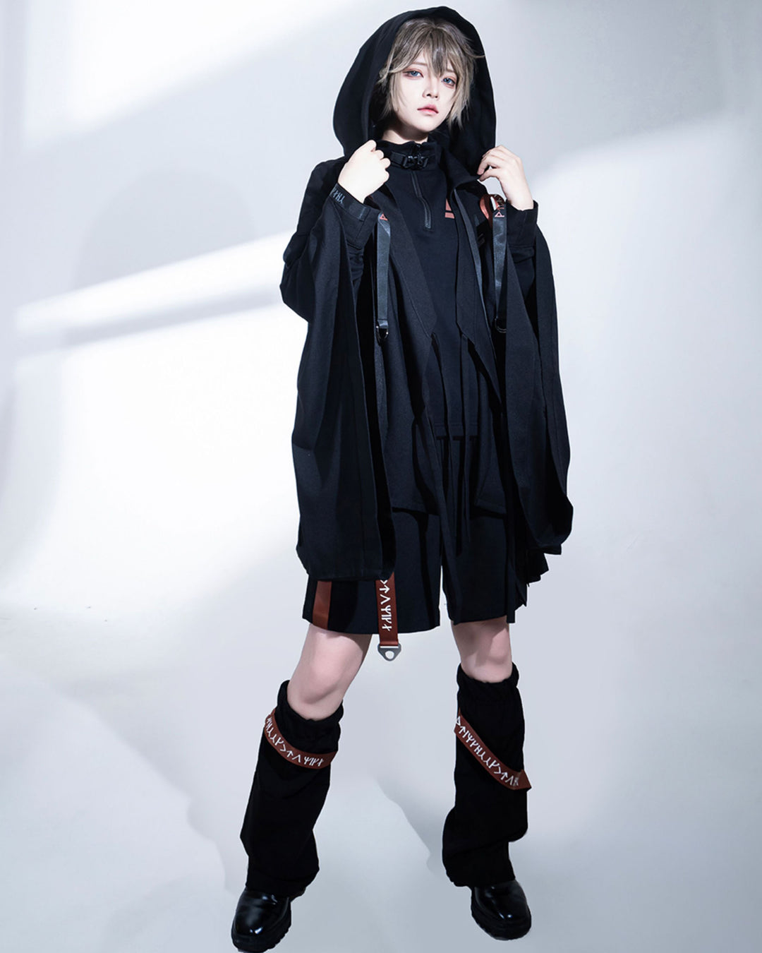 Techwear Post-Apocalyptic Black Cardigan