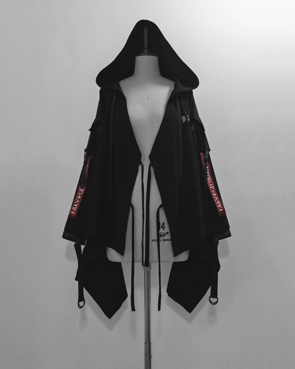 Techwear Post-Apocalyptic Black Cardigan