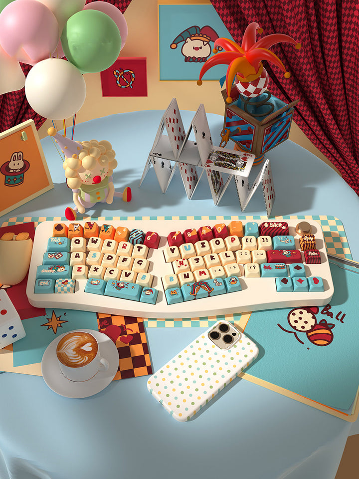 Cat Circus Theme Keycap Set for Mechanical Keyboards