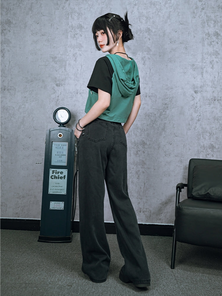 Colorblock Printed Short Sleeve T-Shirt