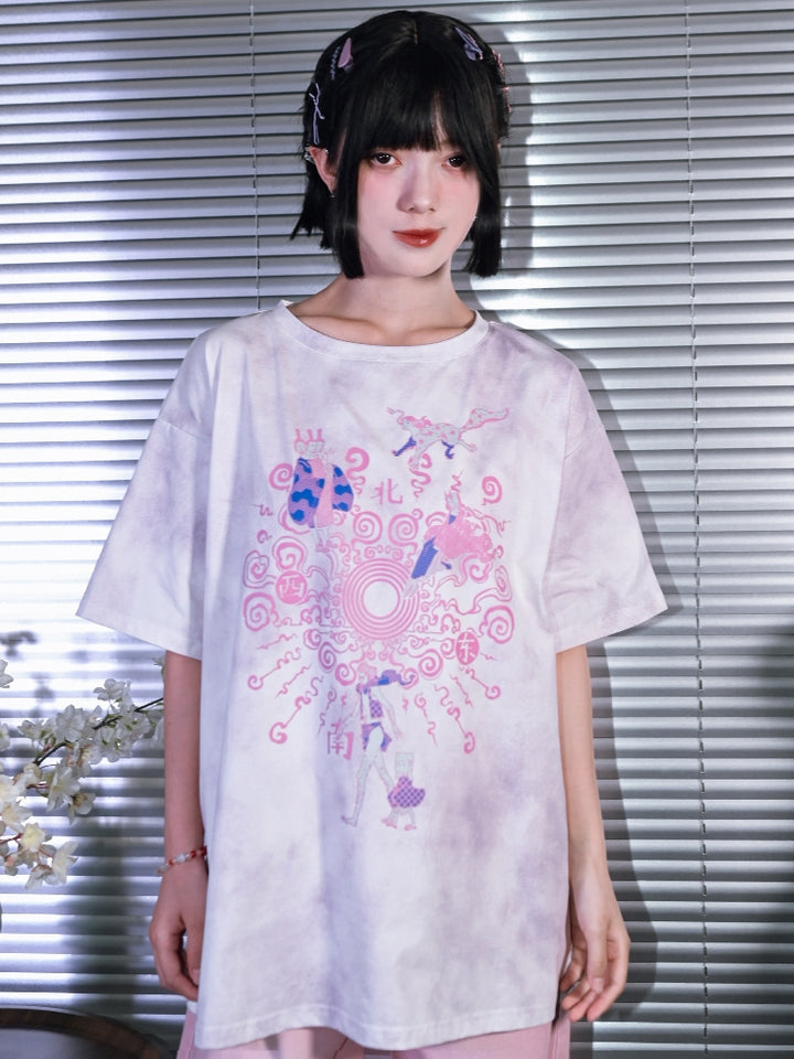 Fantasy Collection Batik Print Cotton Short Sleeve T-Shirt