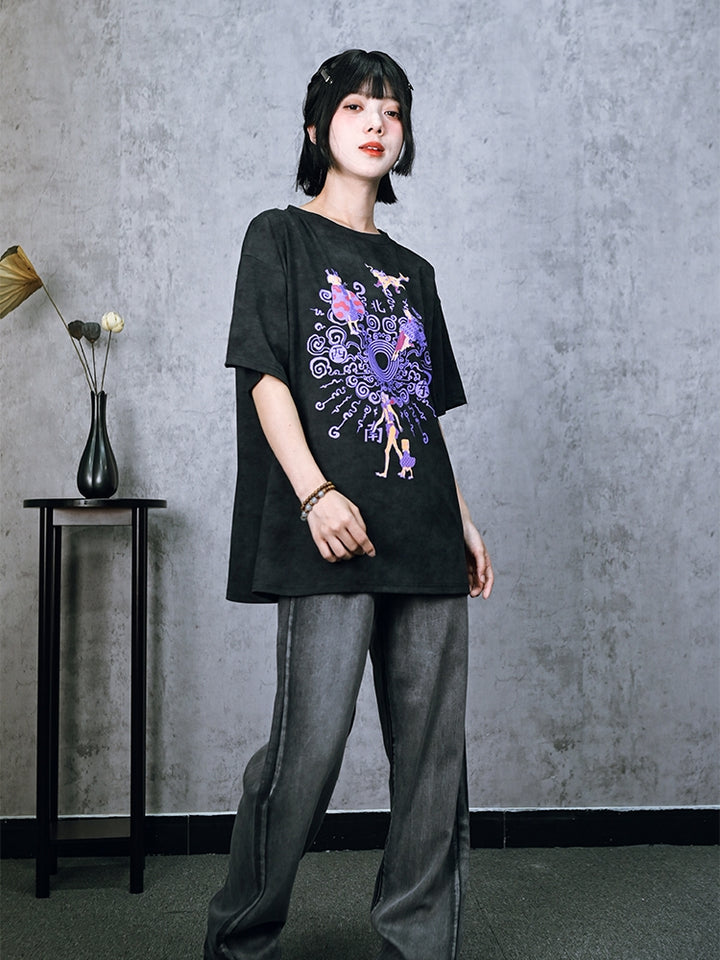 Fantasy Collection Batik Print Cotton Short Sleeve T-Shirt