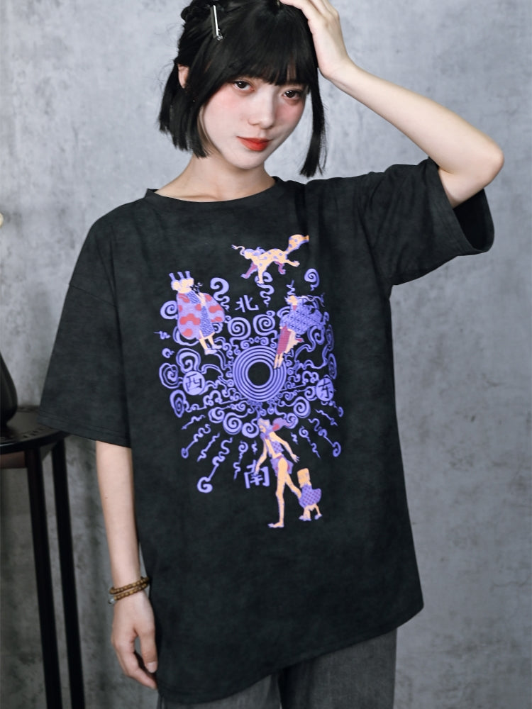 Fantasy Collection Batik Print Cotton Short Sleeve T-Shirt