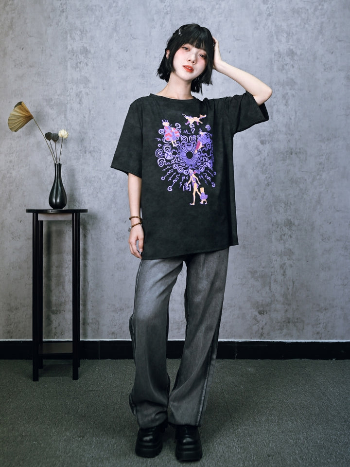 Fantasy Collection Batik Print Cotton Short Sleeve T-Shirt