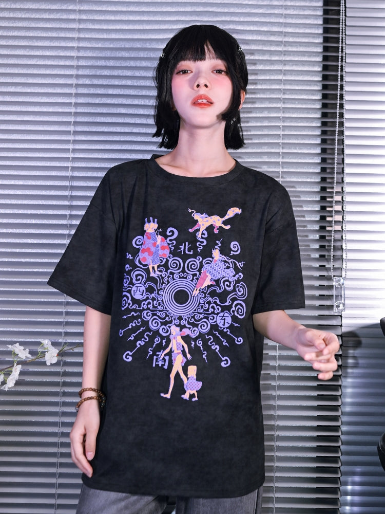 Fantasy Collection Batik Print Cotton Short Sleeve T-Shirt