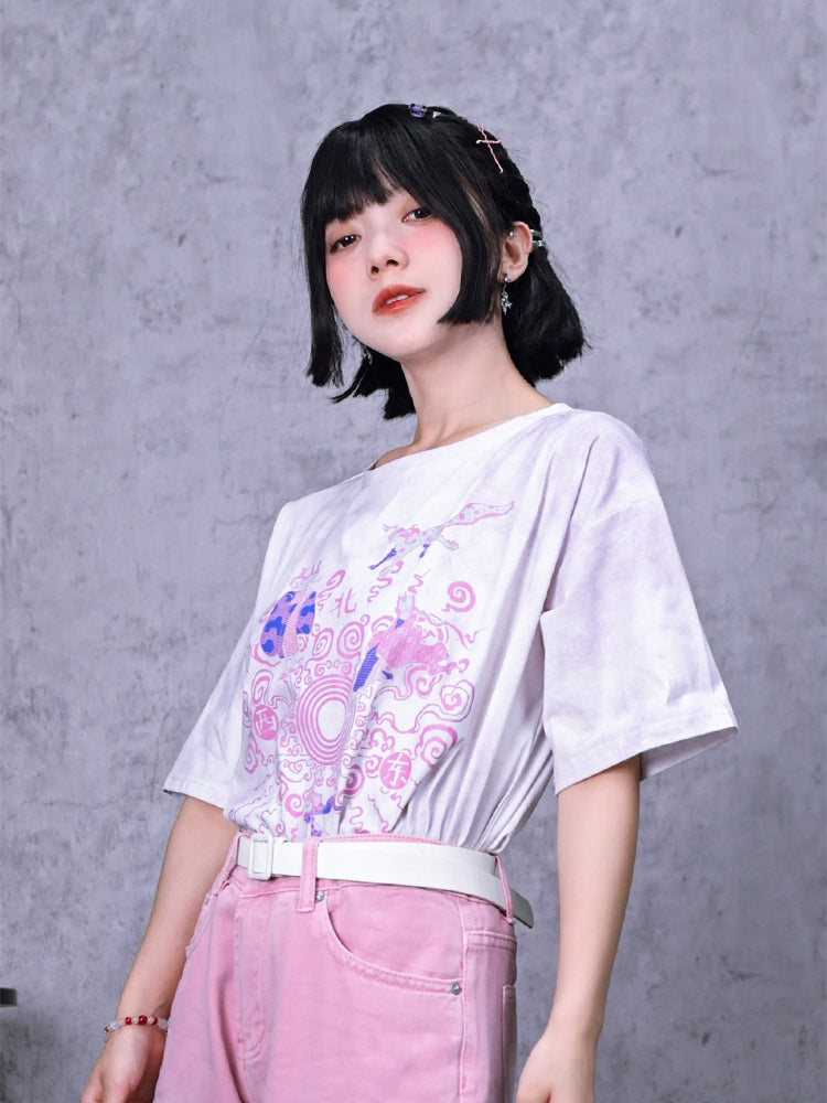 Fantasy Collection Batik Print Cotton Short Sleeve T-Shirt