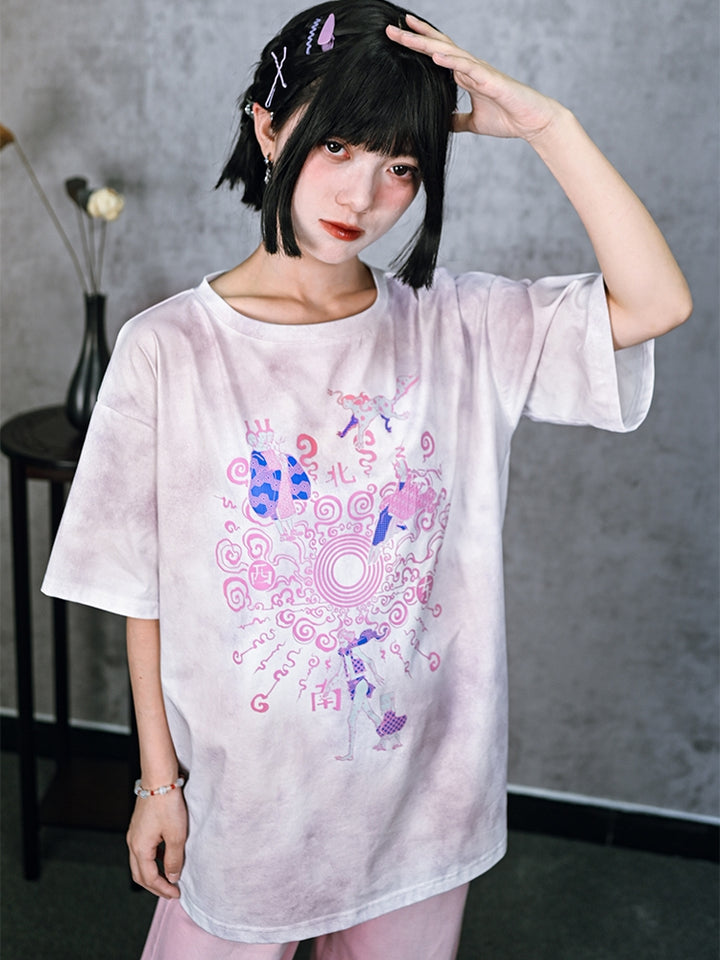 Fantasy Collection Batik Print Cotton Short Sleeve T-Shirt