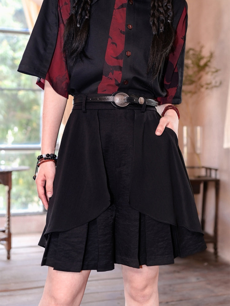 dress with tight skirt and loose top Elegant loose top and tight skirt set, black --66%