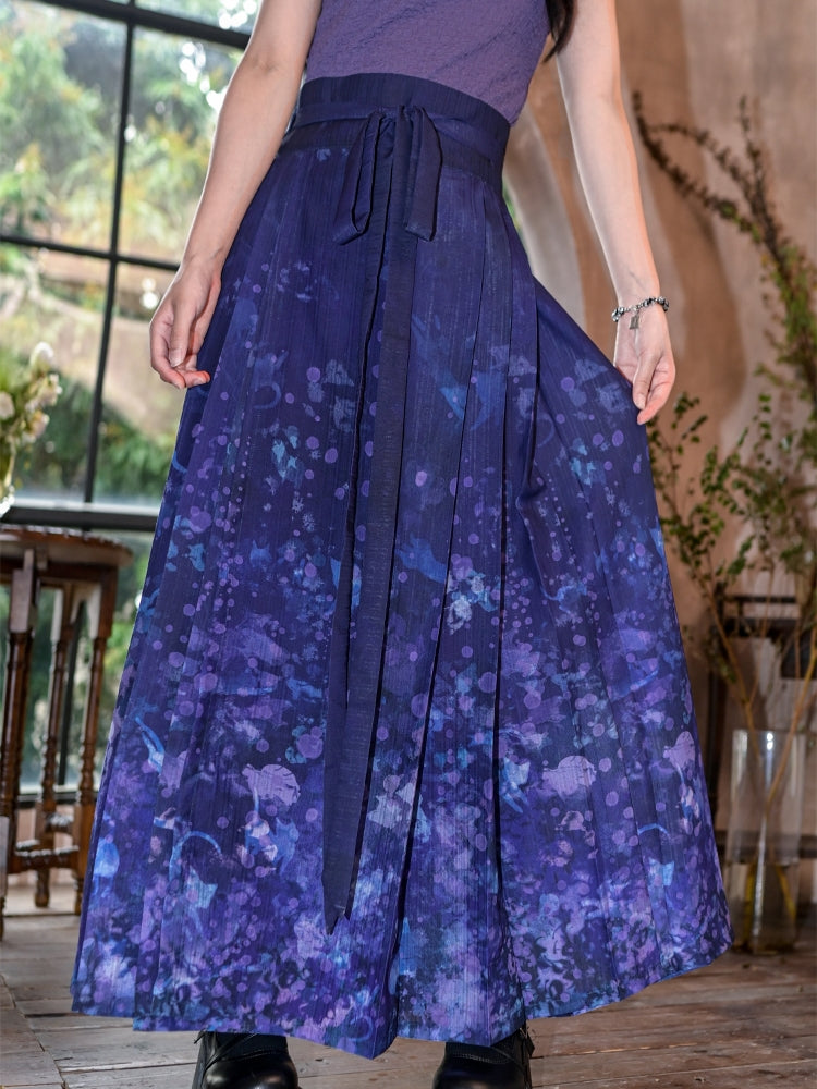 Black and Purple Han-Inspired Tube Top / Cardigan / Skirt