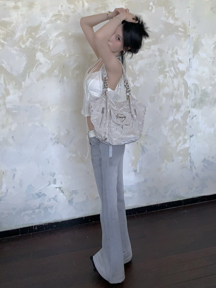 French-Style Velvet Large Capacity Tote Bag