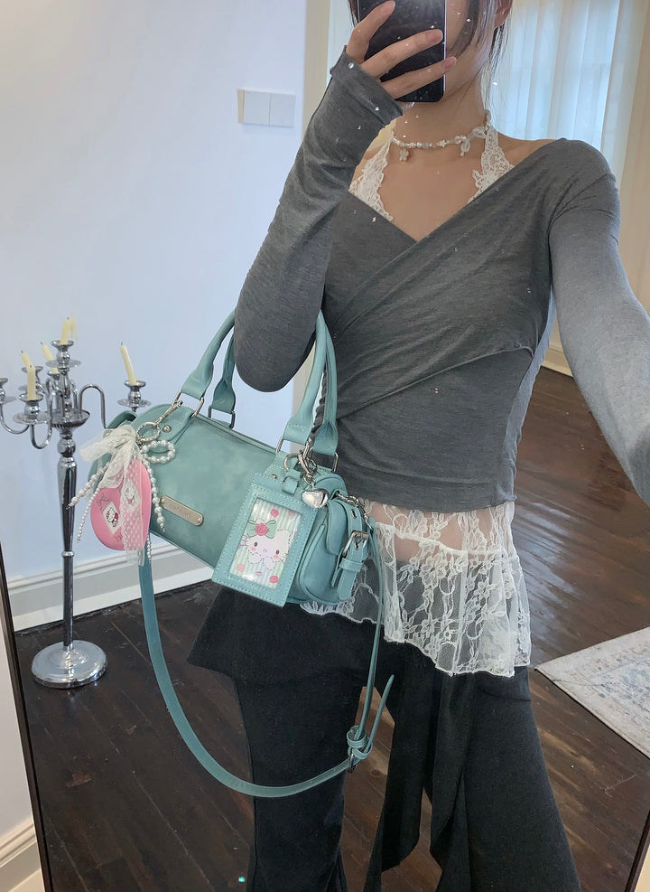 Y2K Retro Sweet Girl Handbag with Cute Charms