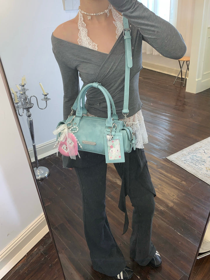 Y2K Retro Sweet Girl Handbag with Cute Charms