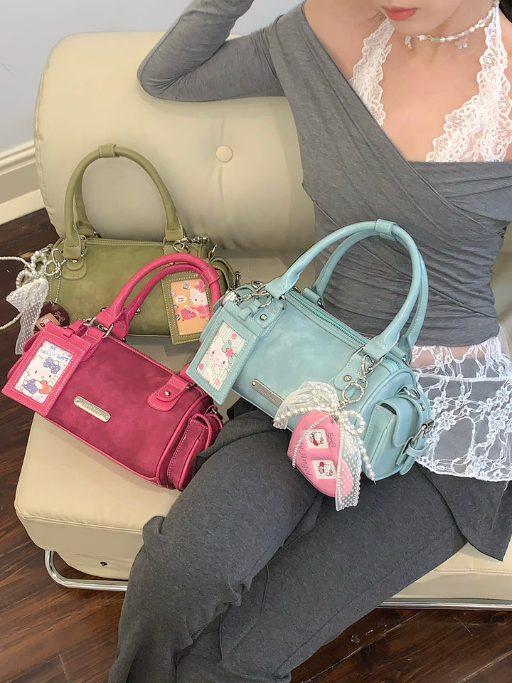 Y2K Retro Sweet Girl Handbag with Cute Charms